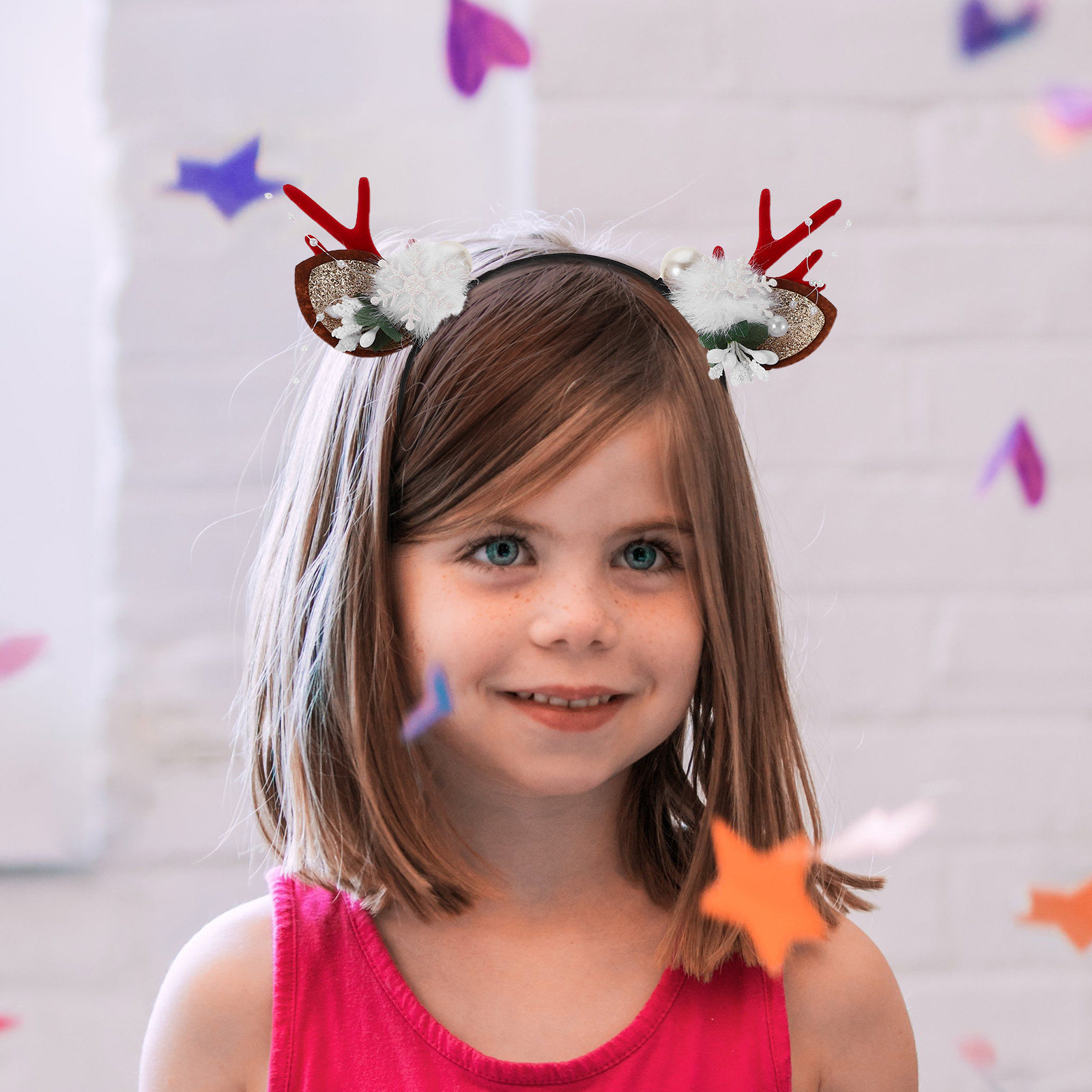 4Pcs Christmas Reindeer Antler - Reindeer Antlers Headband reseña y precio