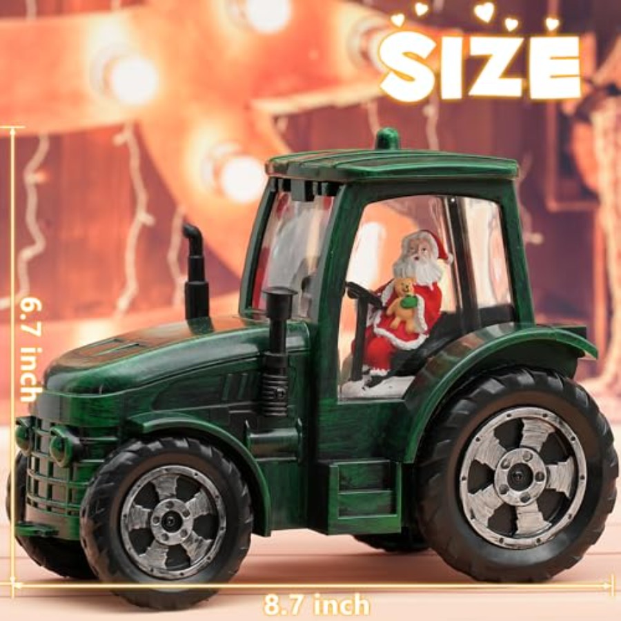 Christmas Snow Globe Tractor S - Snow Globe Musical reseña y precio
