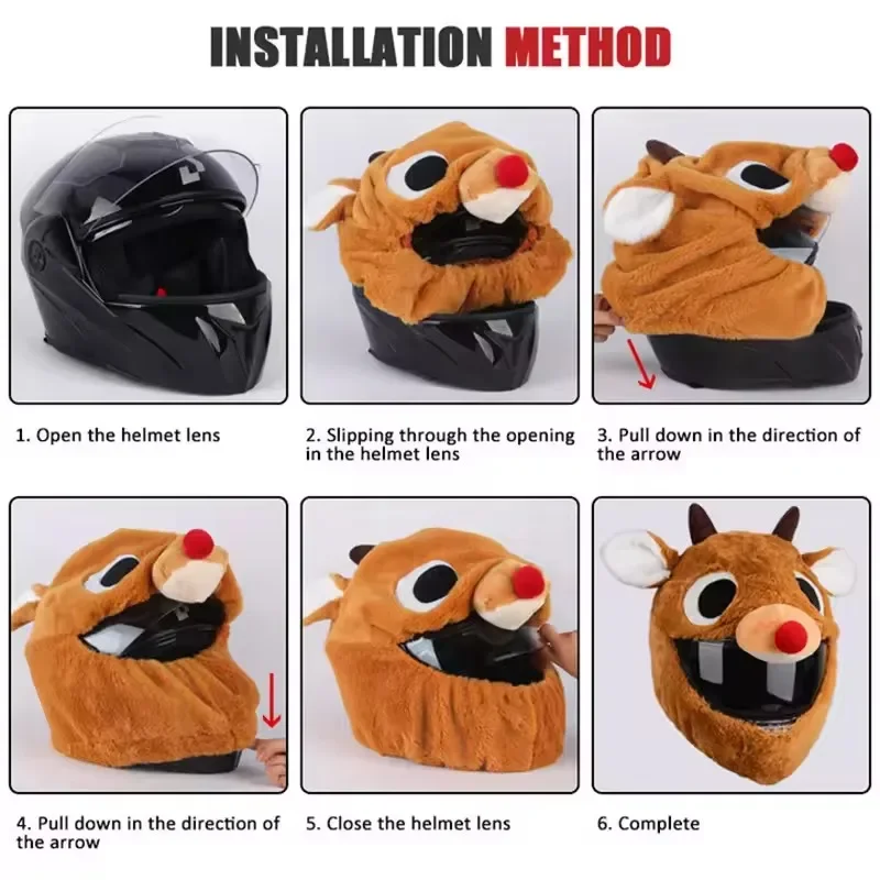 Motorcycle Cartoon Plush Helme - Santa Hat Plush reseña y precio