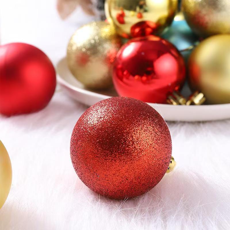 1-8Pcs 3/4/6/8cm Red Christmas - Ornament Ball Set reseña y precio