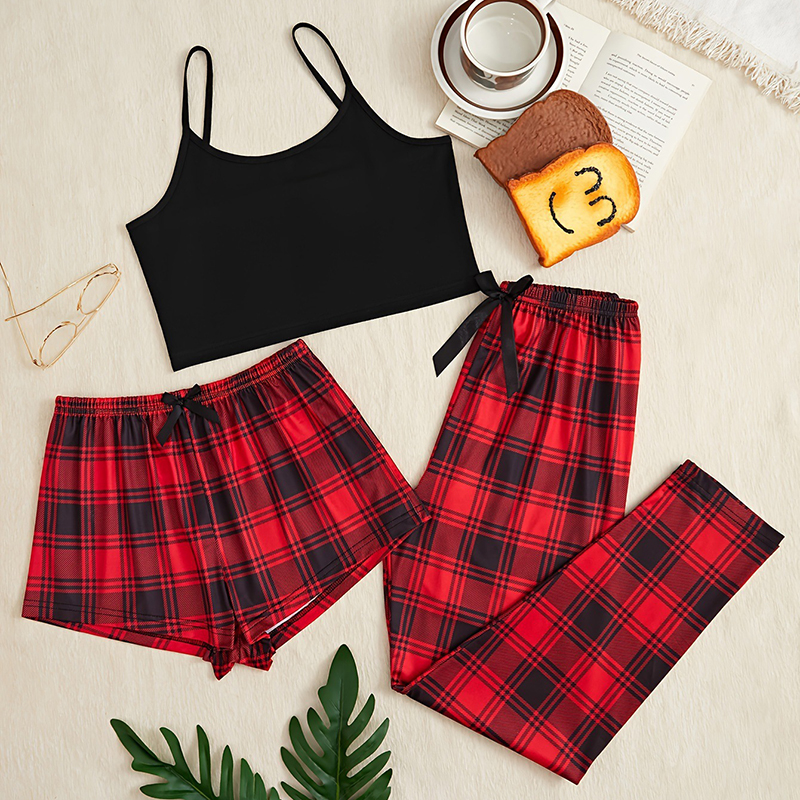 3Pcs Women's Pajama Set Camiso - Christmas Throw Blanket reseña y precio