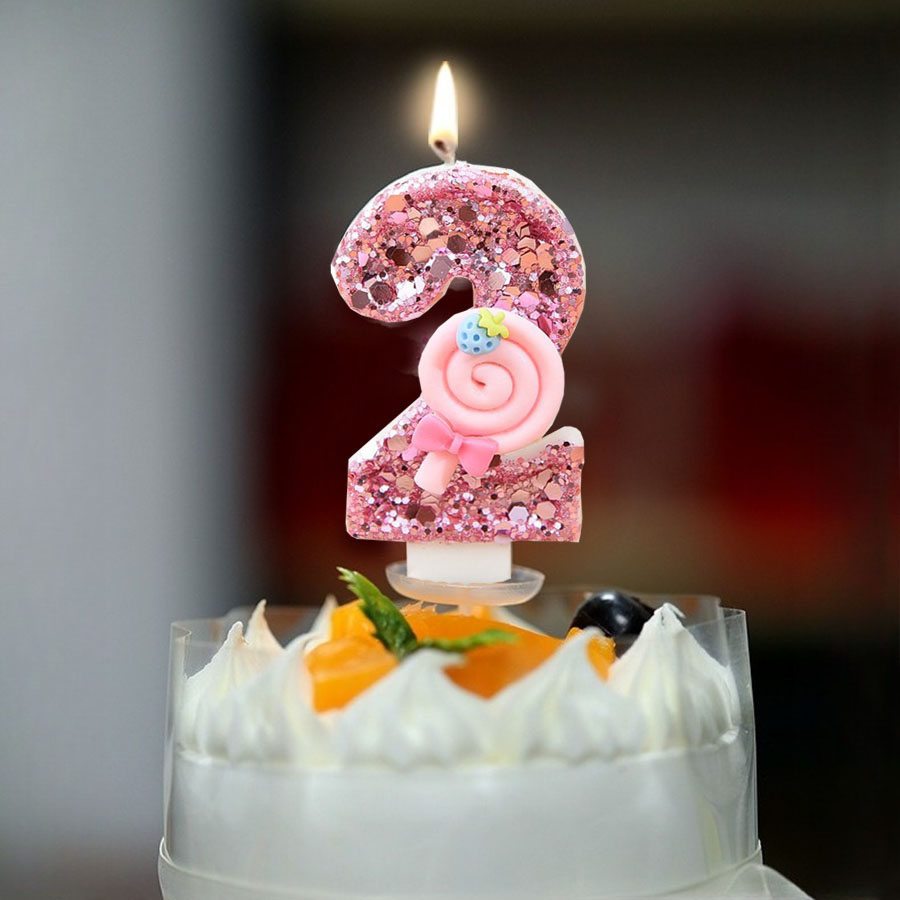1pc Large 0-9 Numbers Pink Lol - Holiday Candle Set reseña y precio