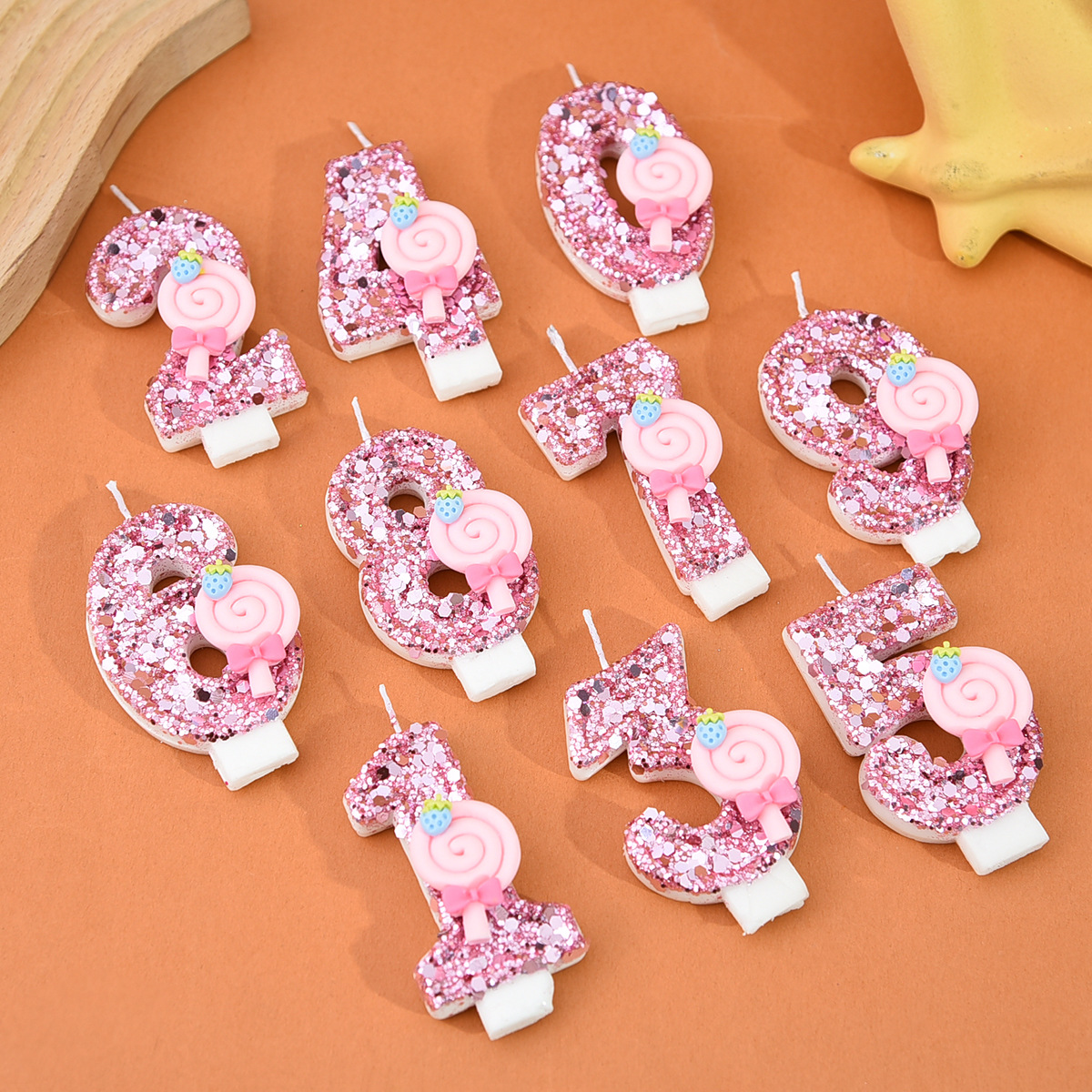 1pc Large 0-9 Numbers Pink Lol - Holiday Candle Set reseña y precio