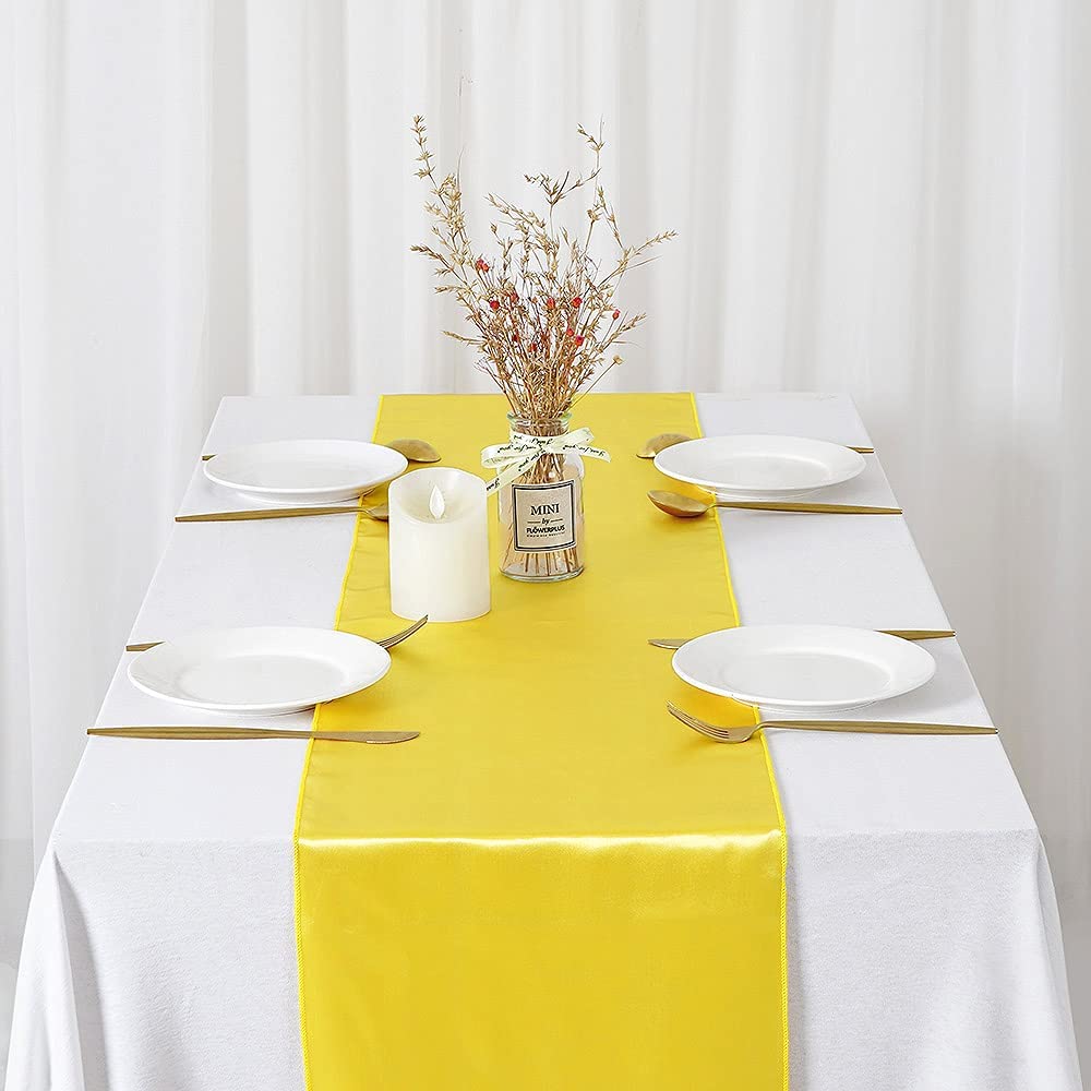 12x108 Inch Satin Wedding Tabl - Christmas Table Runner reseña y precio