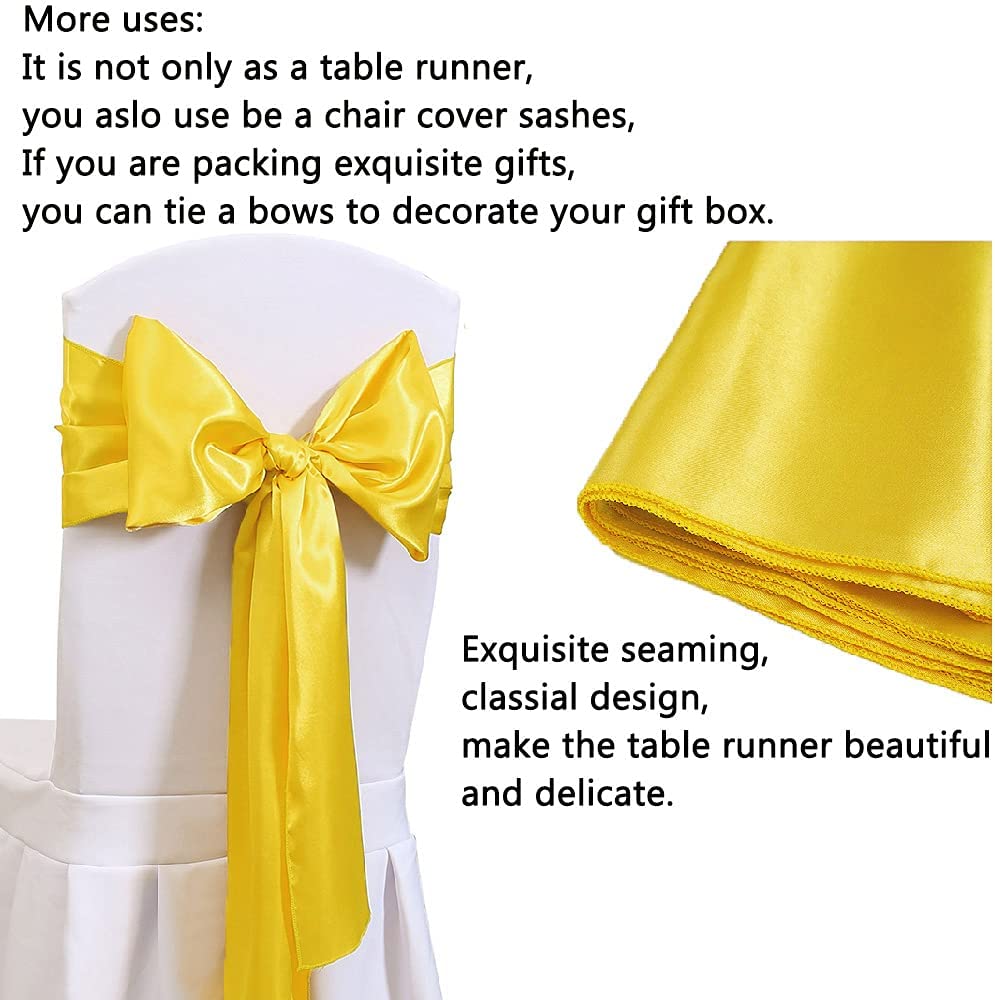 12x108 Inch Satin Wedding Tabl - Christmas Table Runner reseña y precio