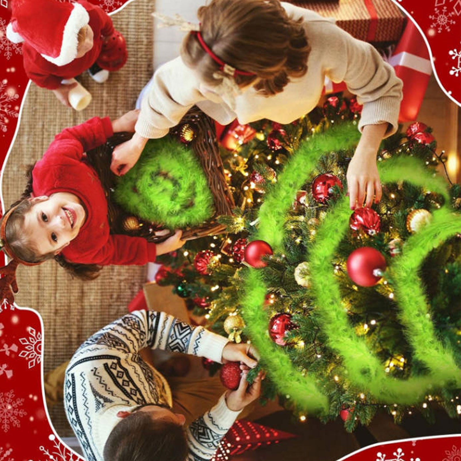 Christmas Garland 3 PCS 20 Fee - Tinsel Garland Decoration reseña y precio