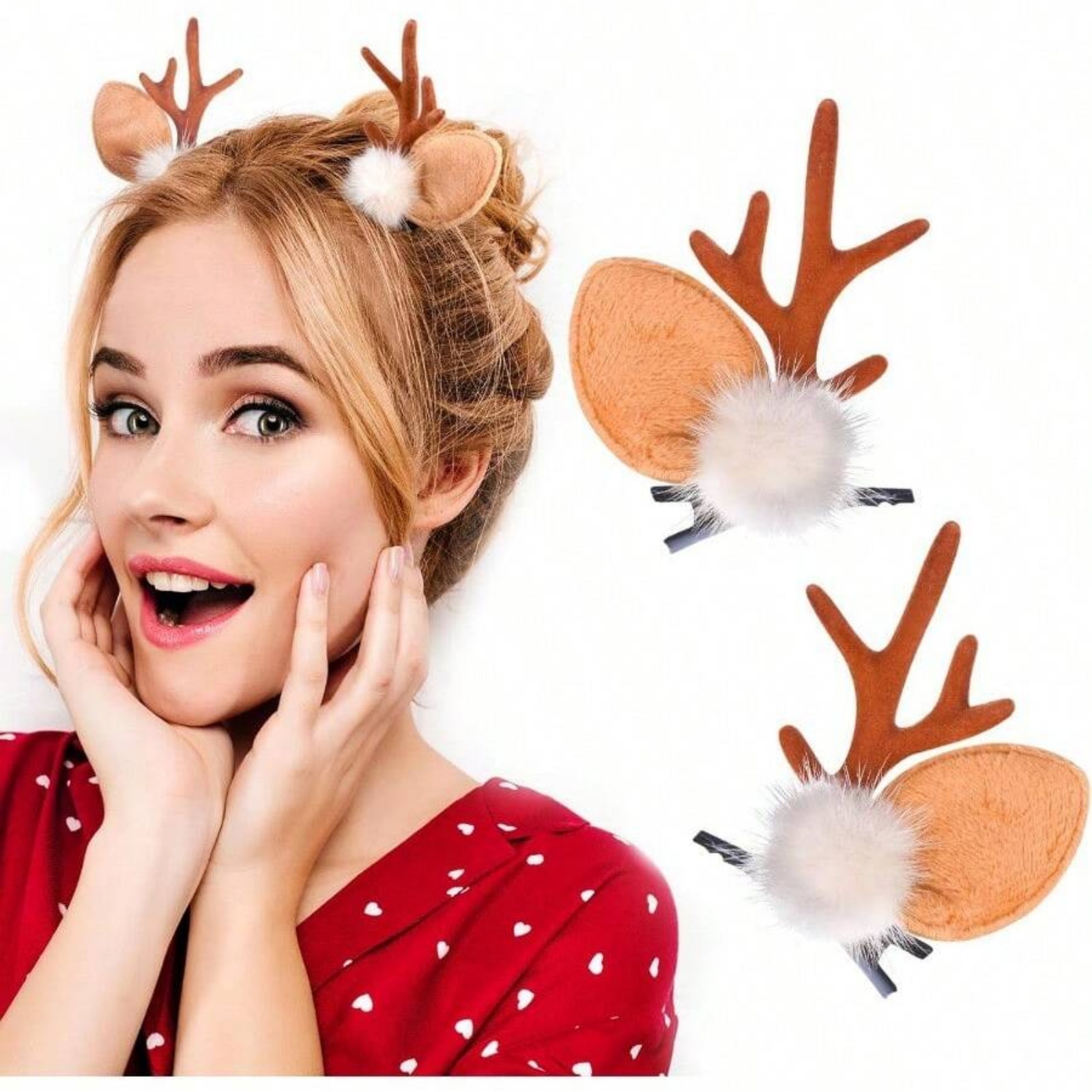 2pcs Christmas Reindeer Antler - Reindeer Antlers Headband reseña y precio