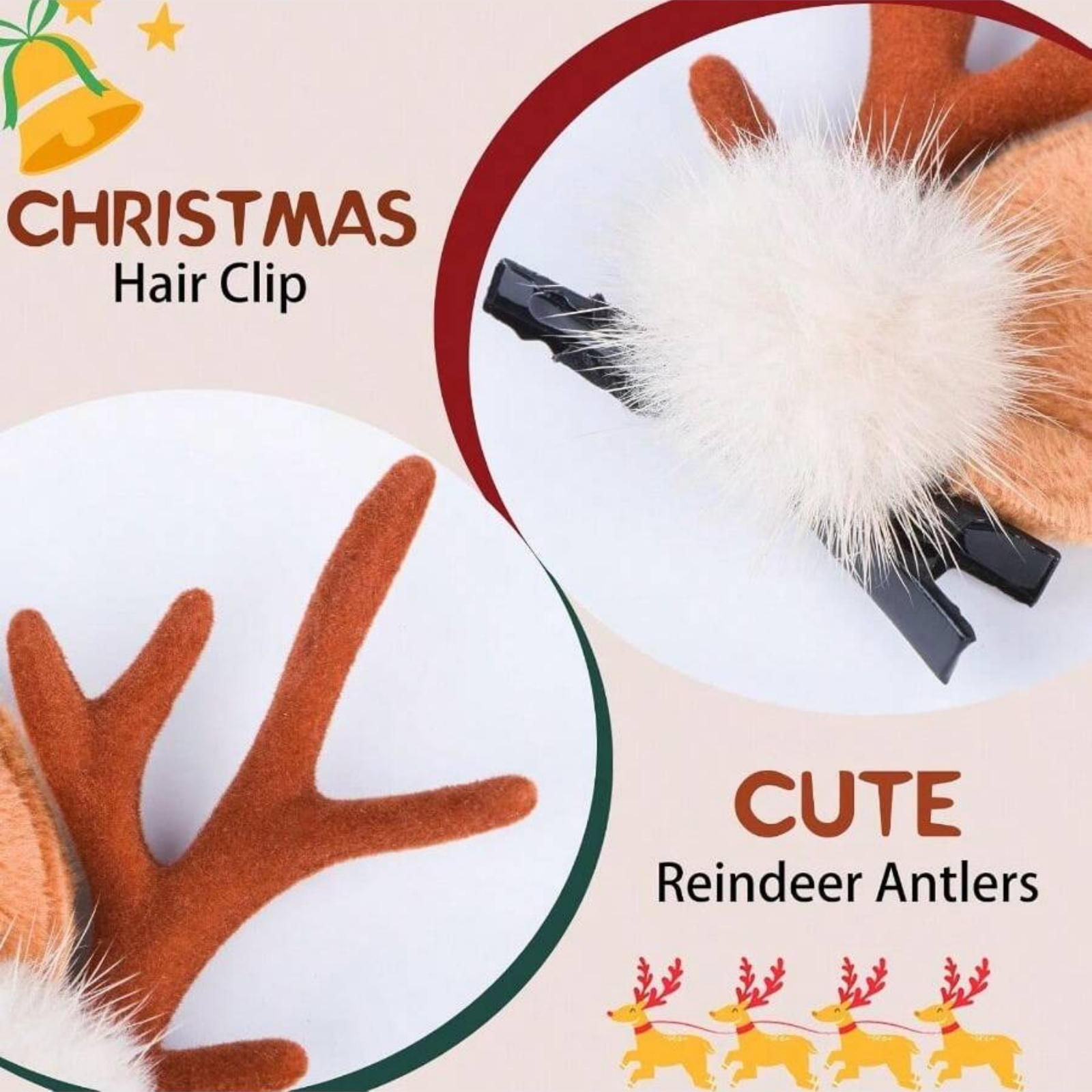 2pcs Christmas Reindeer Antler - Reindeer Antlers Headband reseña y precio