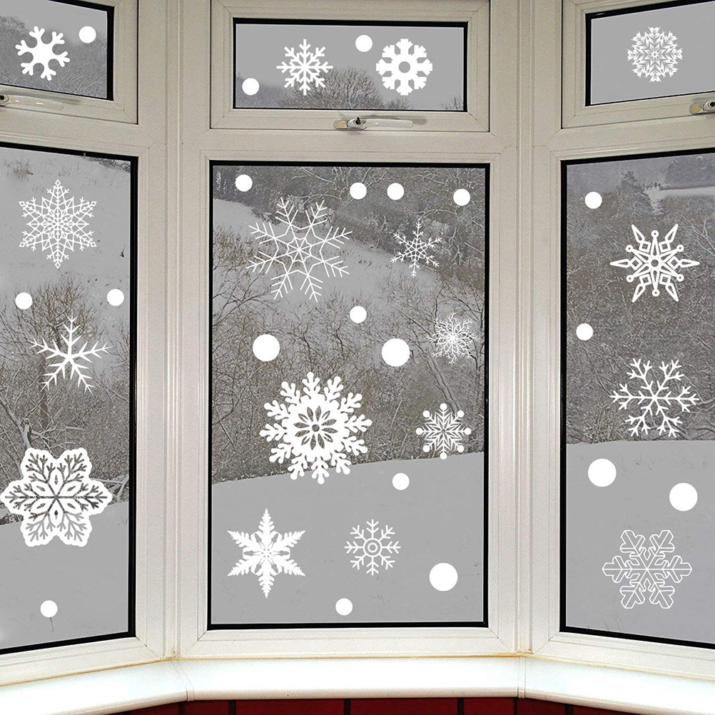37PCS Gift Xmas Festival Suppl - Snowflake Window Decal reseña y precio