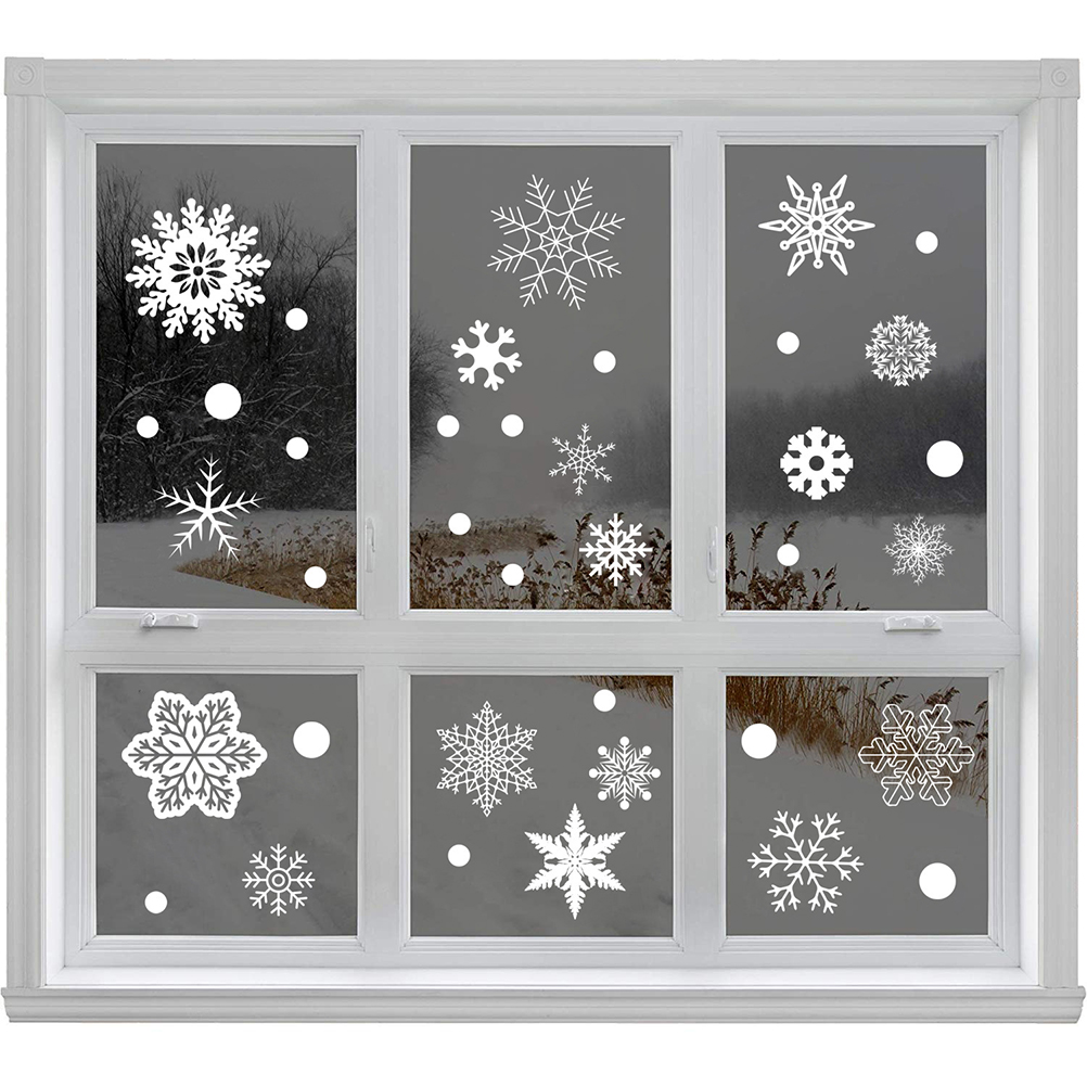 37PCS Gift Xmas Festival Suppl - Snowflake Window Decal reseña y precio