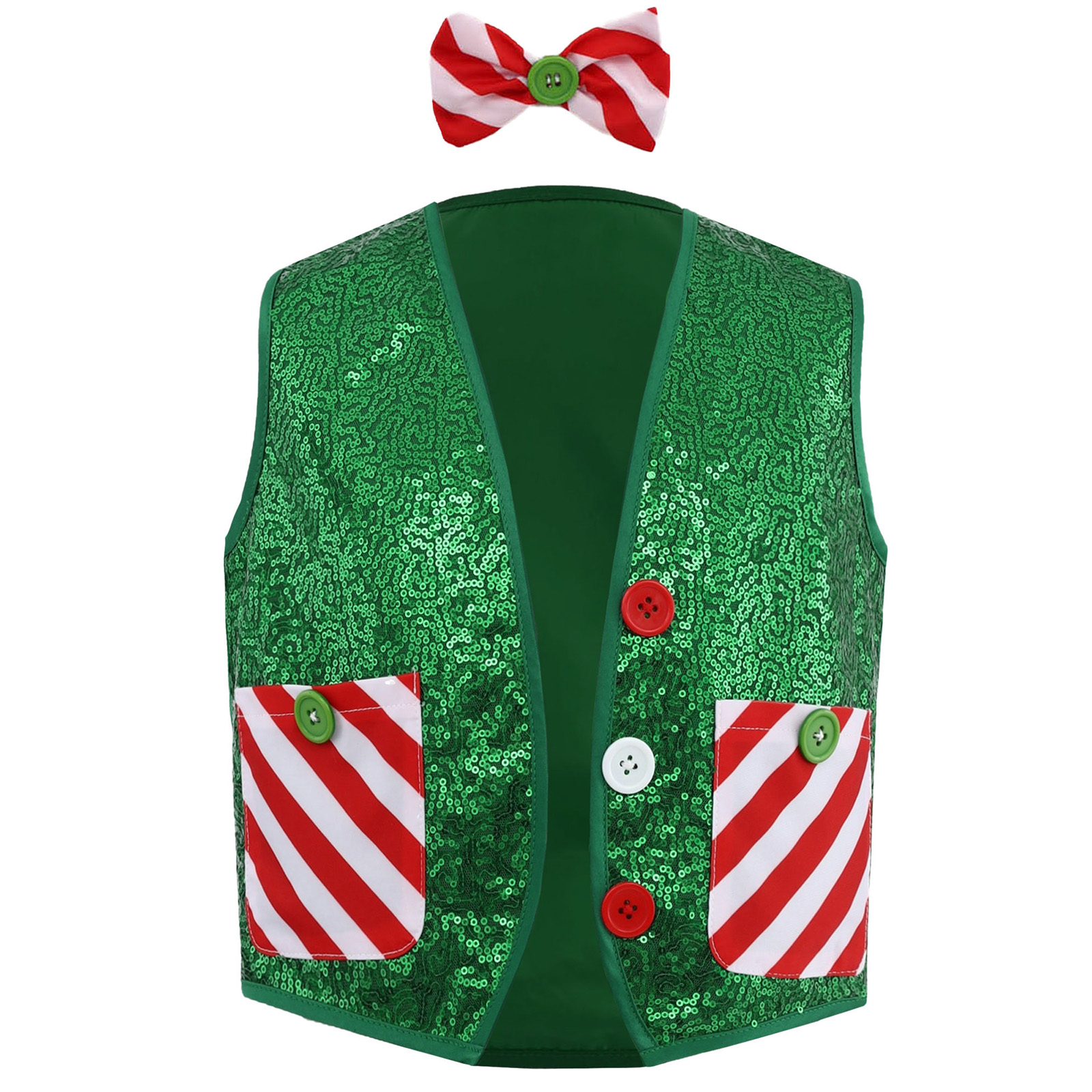 Boys Girls Christmas Shiny Seq - Elf Costume Christmas reseña y precio