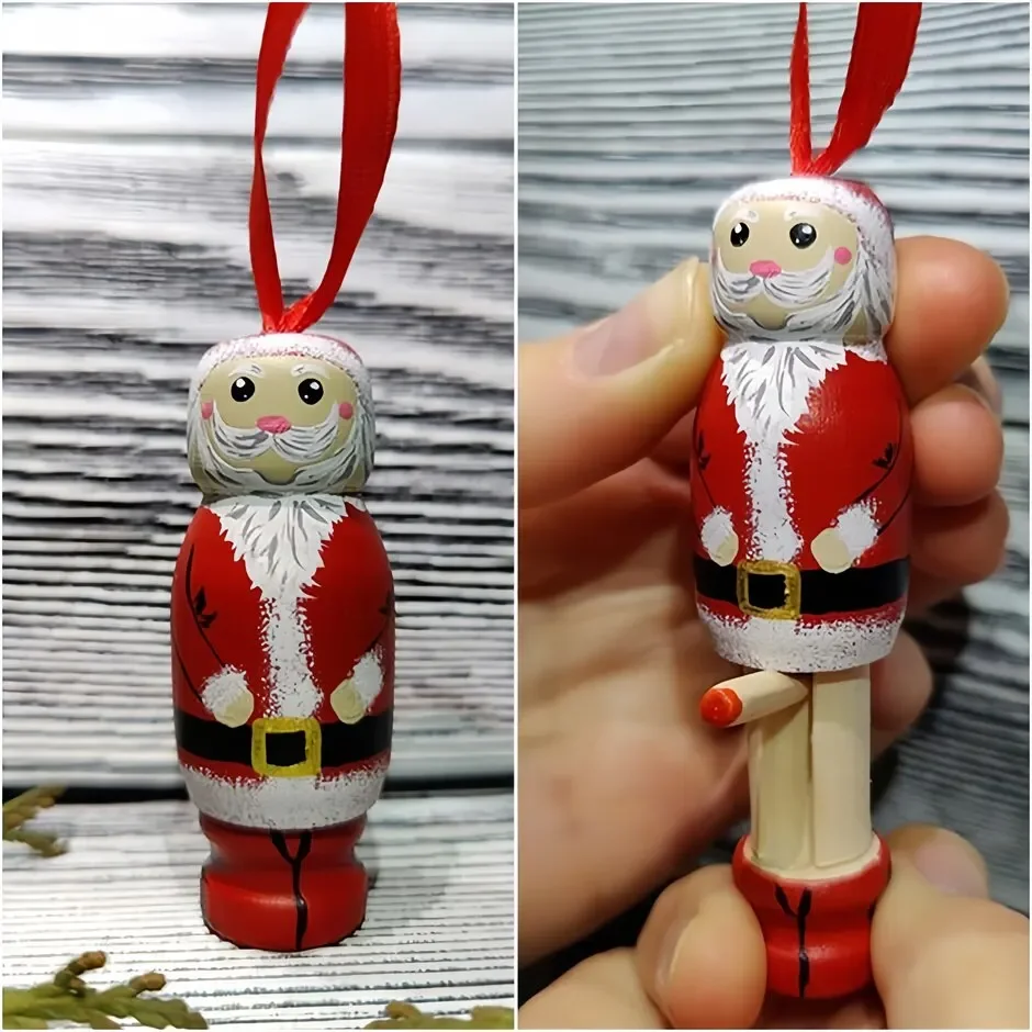 Funny Wooden Santa Stocking Fi - Christmas Stocking Hanging reseña y precio