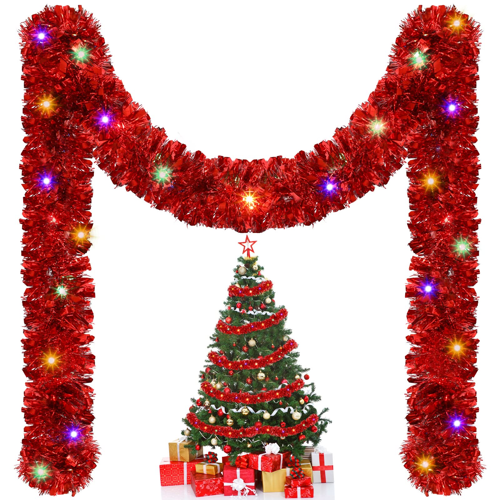 1/3pcs 5M Christmas Tinsel Gar - Tinsel Garland Decoration reseña y precio
