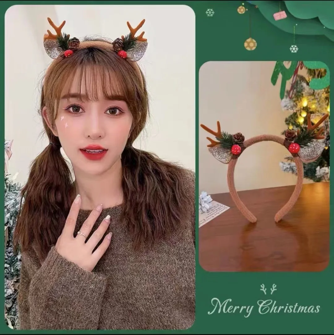 Christmas Headband Reindeer An - Reindeer Antlers Headband reseña y precio