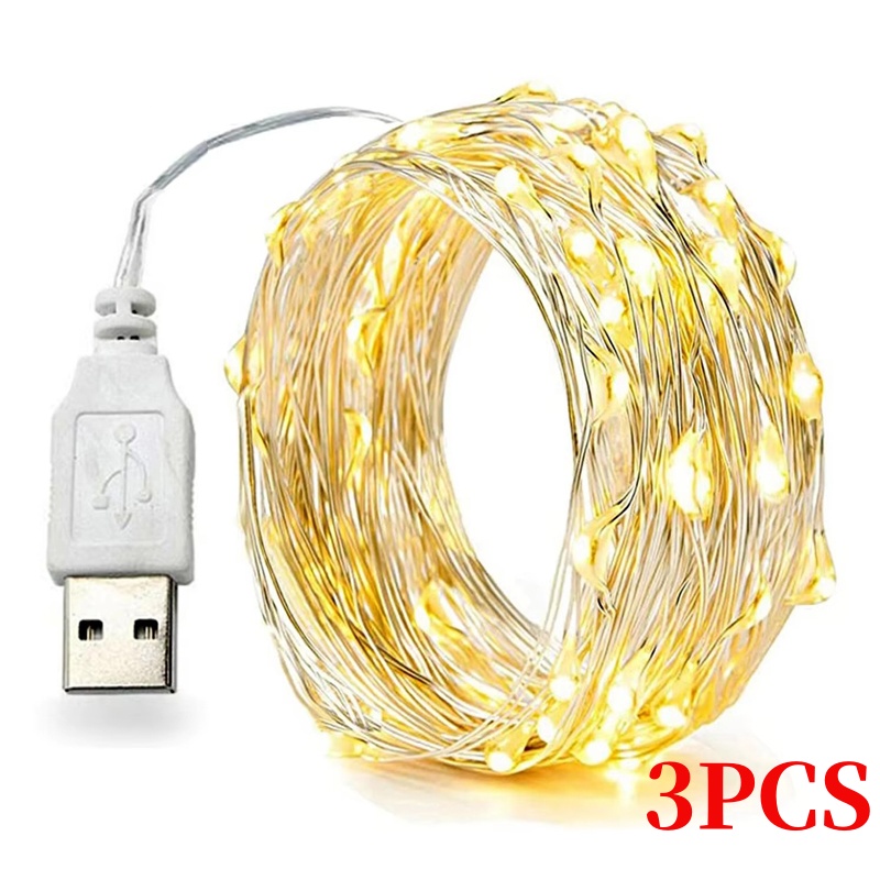 3PCS 5/10/20M Copper Wire LED  - Led Fairy String Lights reseña y precio