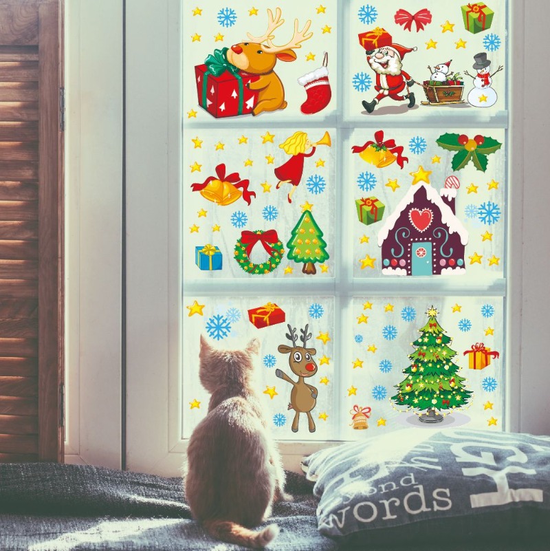 4pcs PVC Christmas Snowflake W - Snowflake Window Decal reseña y precio