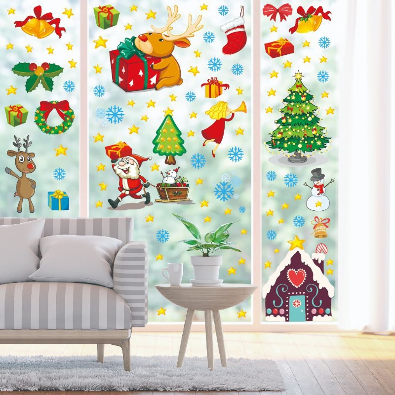 4pcs PVC Christmas Snowflake W - Snowflake Window Decal reseña y precio