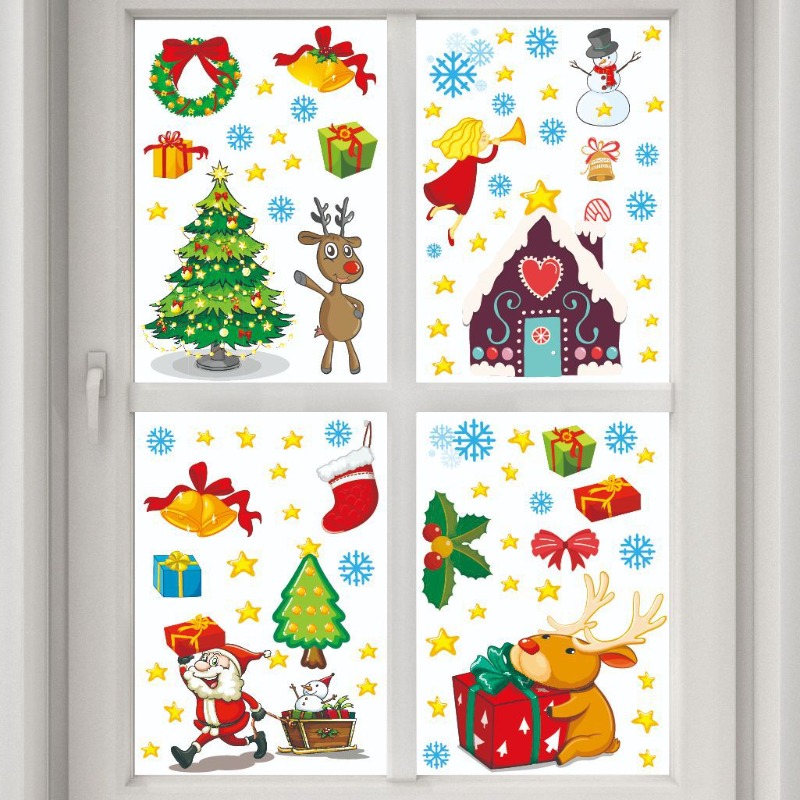 4pcs PVC Christmas Snowflake W - Snowflake Window Decal reseña y precio