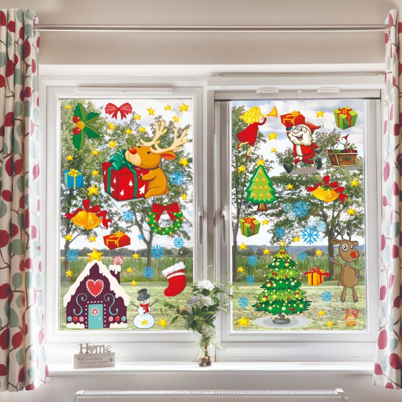 4pcs PVC Christmas Snowflake W - Snowflake Window Decal reseña y precio
