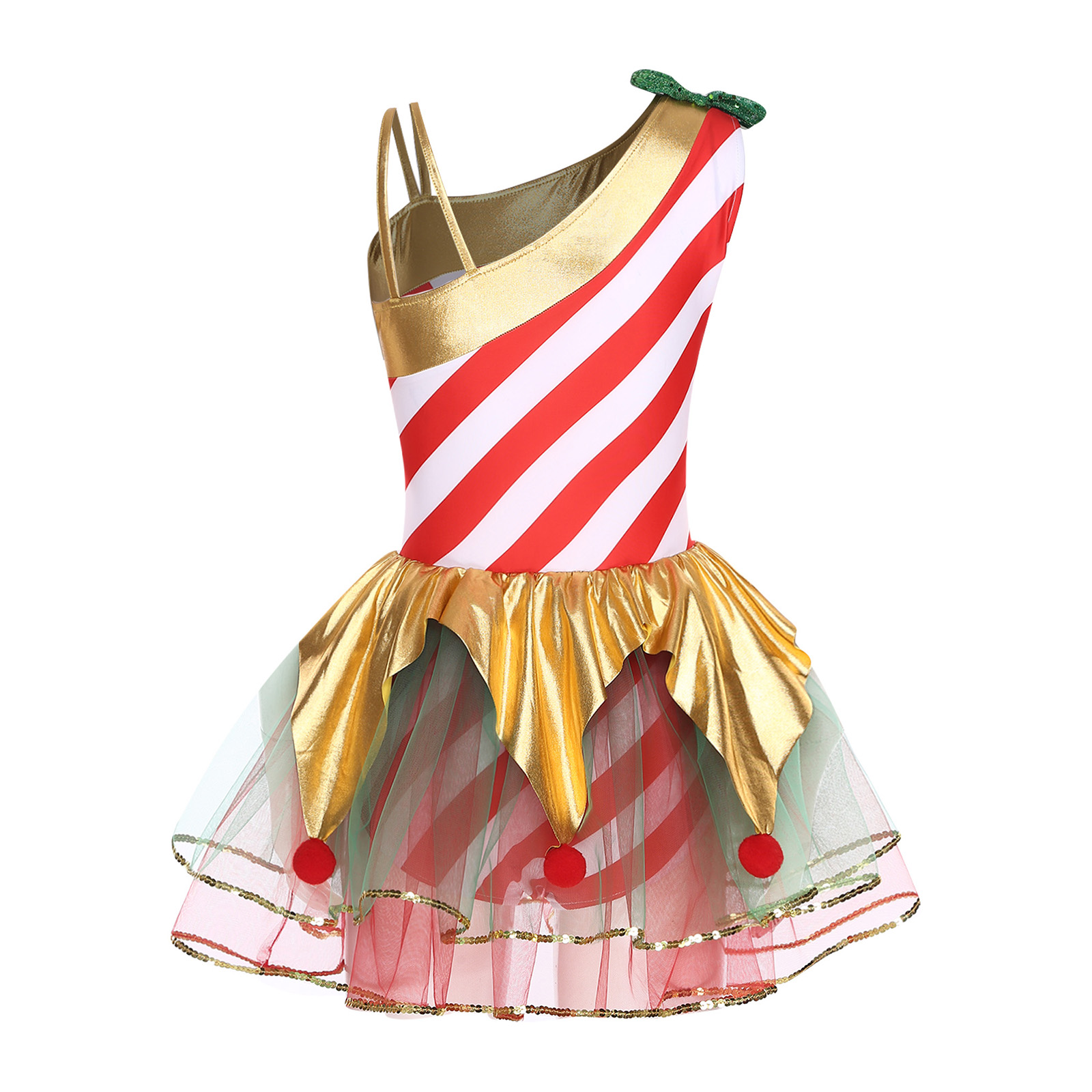 Women Christmas Candy Cane Dre - Elf Costume Christmas reseña y precio