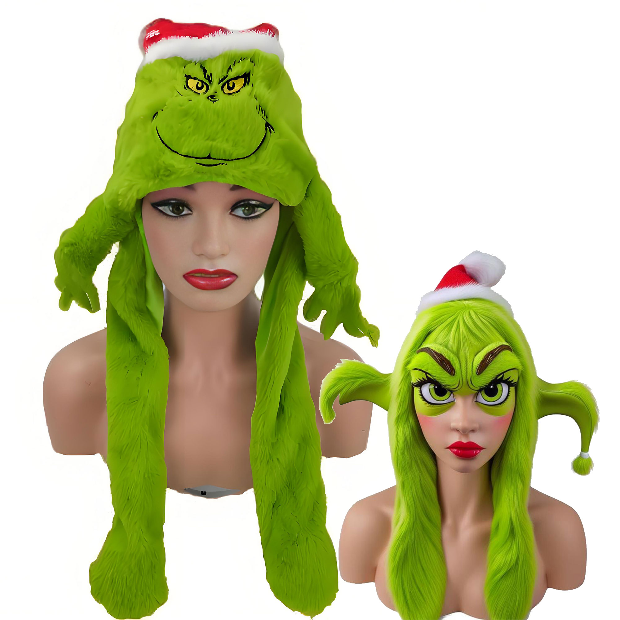 Plush Grincese Hat Cap Scarf C - Santa Hat Plush reseña y precio