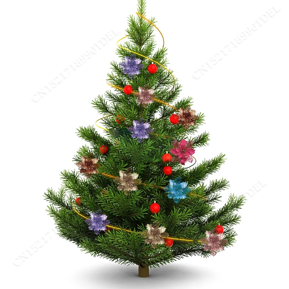 5pcs 9cm Glitter Artifical Chr - Christmas Wreath Fake reseña y precio