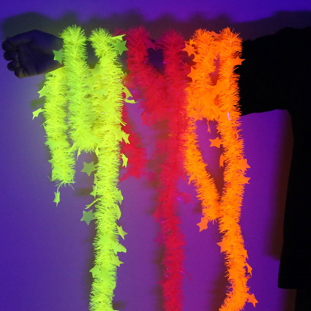 Birthday Theme Fluorescent Mac - Tinsel Garland Decoration reseña y precio