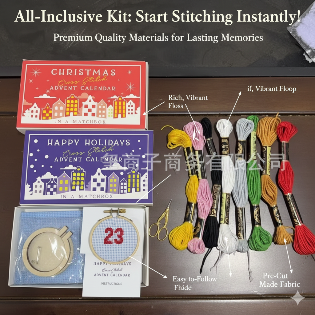 24 Days Countdown Cross Stitch - Advent Calendar Gift reseña y precio