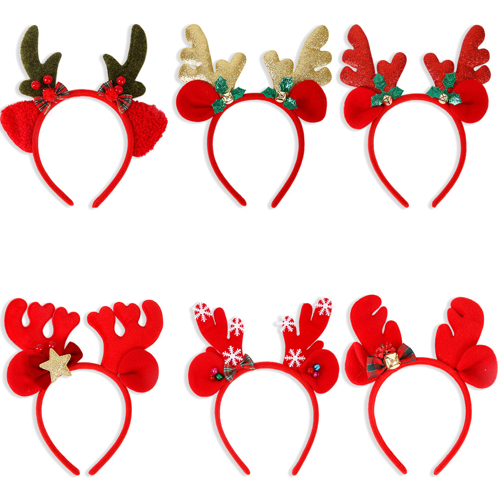Merry Christmas Headband Reind - Reindeer Antlers Headband reseña y precio