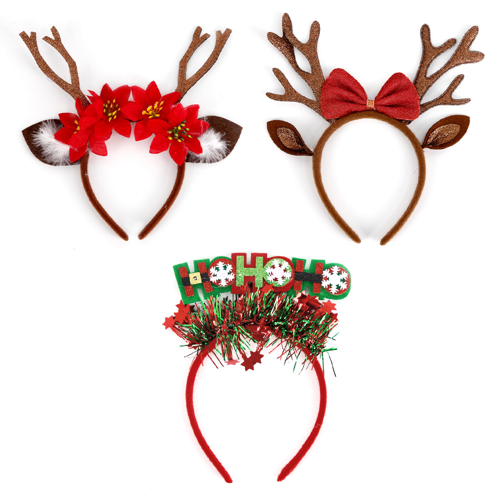 Merry Christmas Headband Reind - Reindeer Antlers Headband reseña y precio