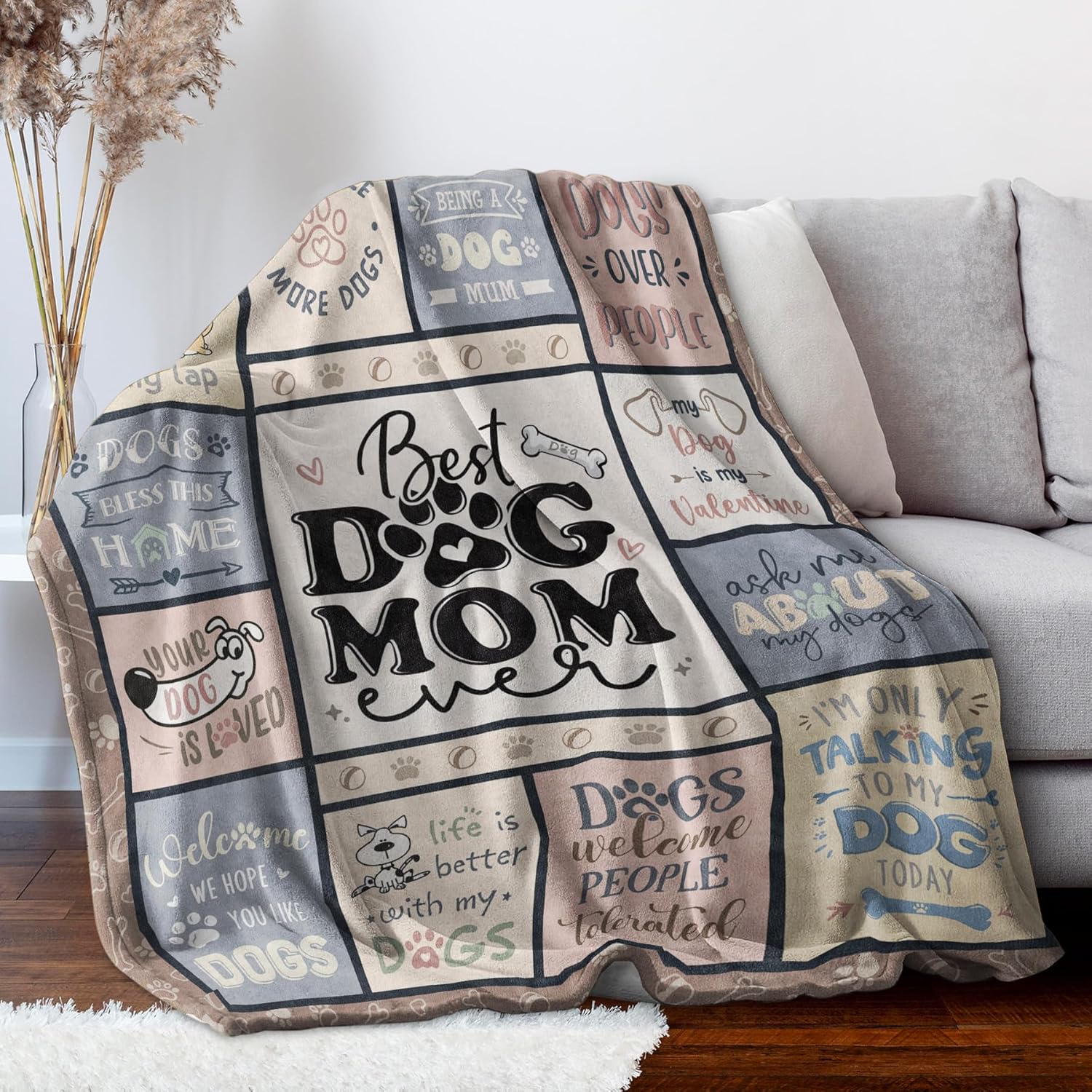 Best Dog Mom Blanket – Cozy Th - Christmas Throw Blanket reseña y precio