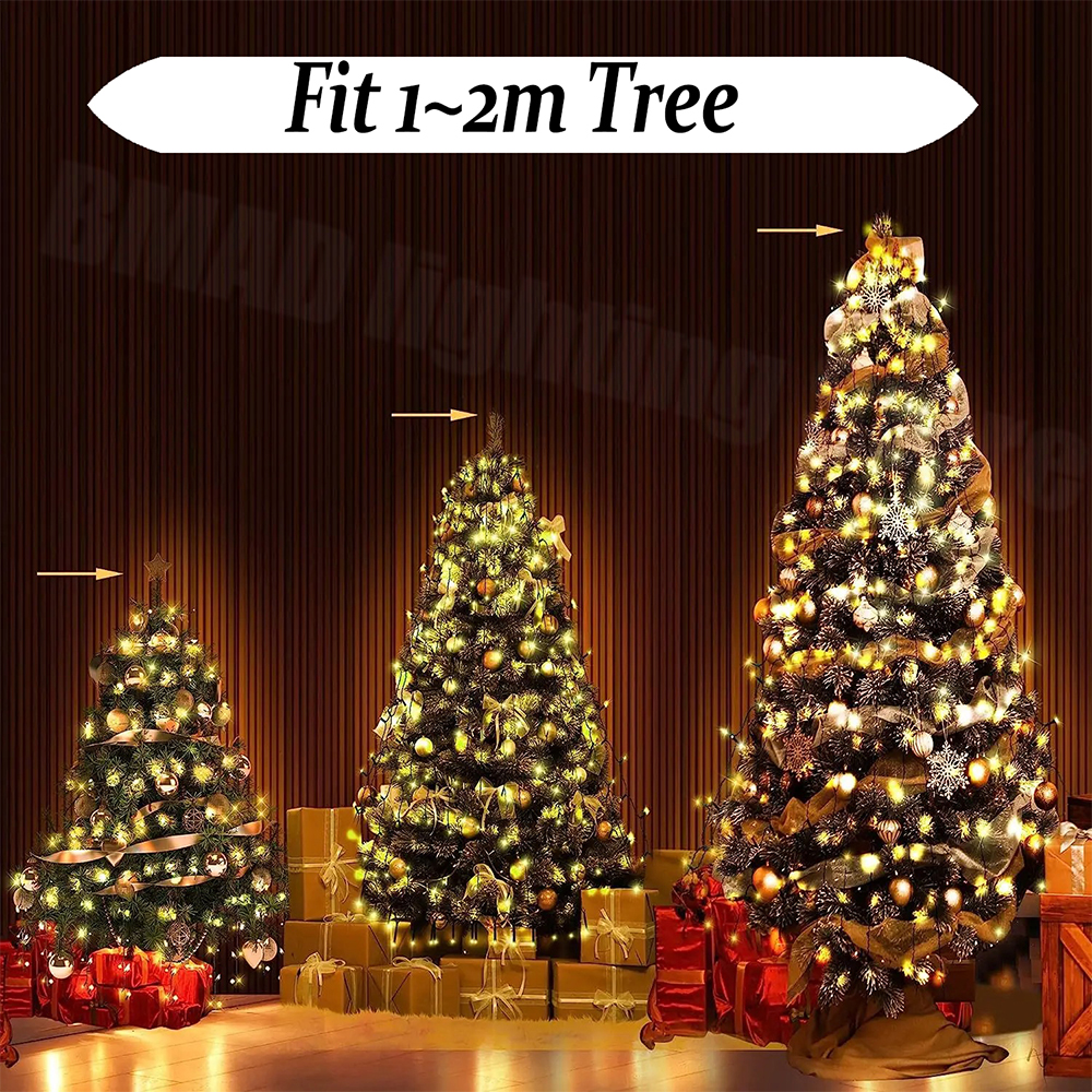 Christmas Tree Waterfall Light - Star Tree Topper reseña y precio