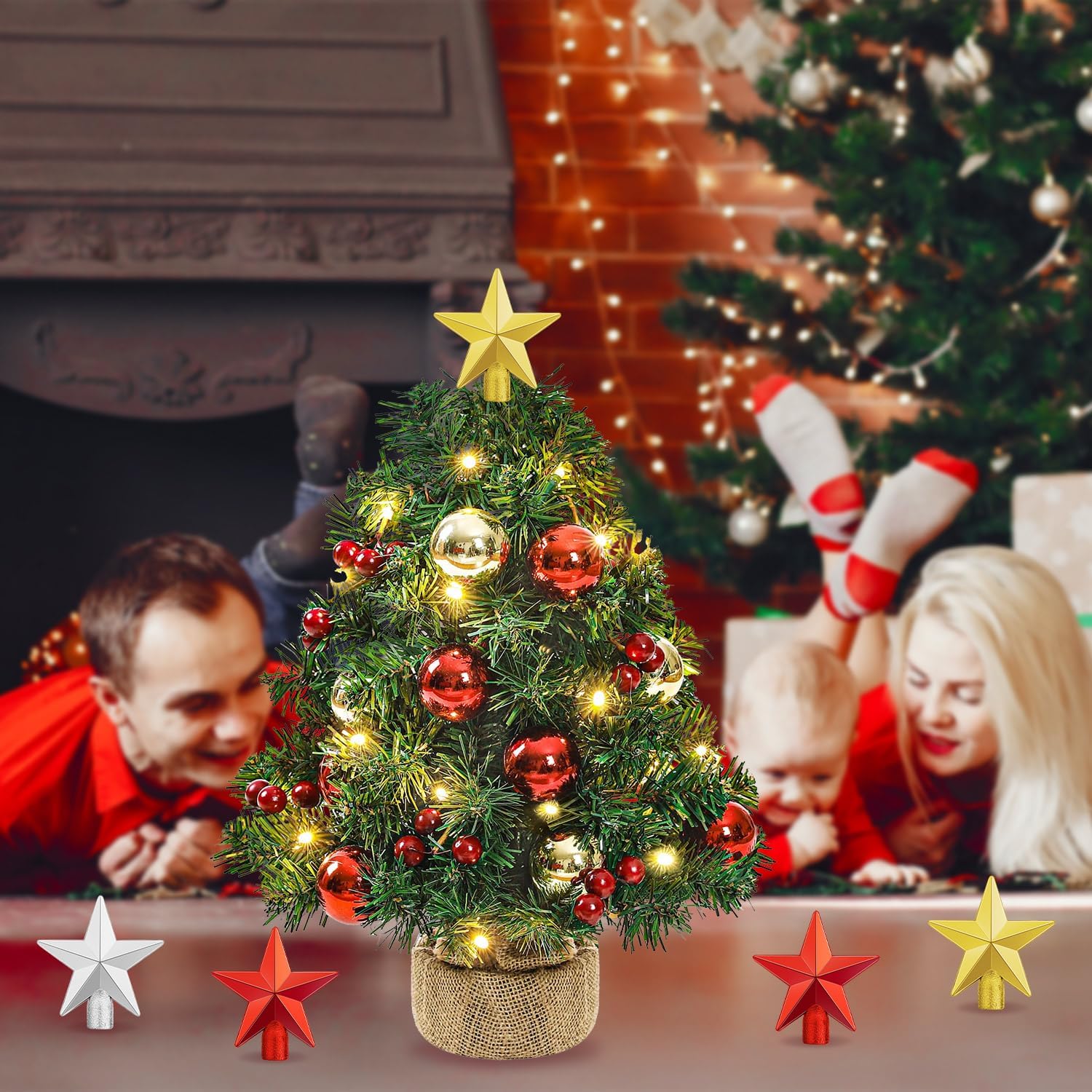 Mini Christmas Tree Topper Sma - Star Tree Topper reseña y precio
