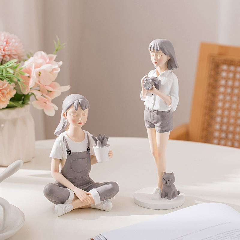 Creative Nordic Cute Girl Resi - Nutcracker Figurine reseña y precio
