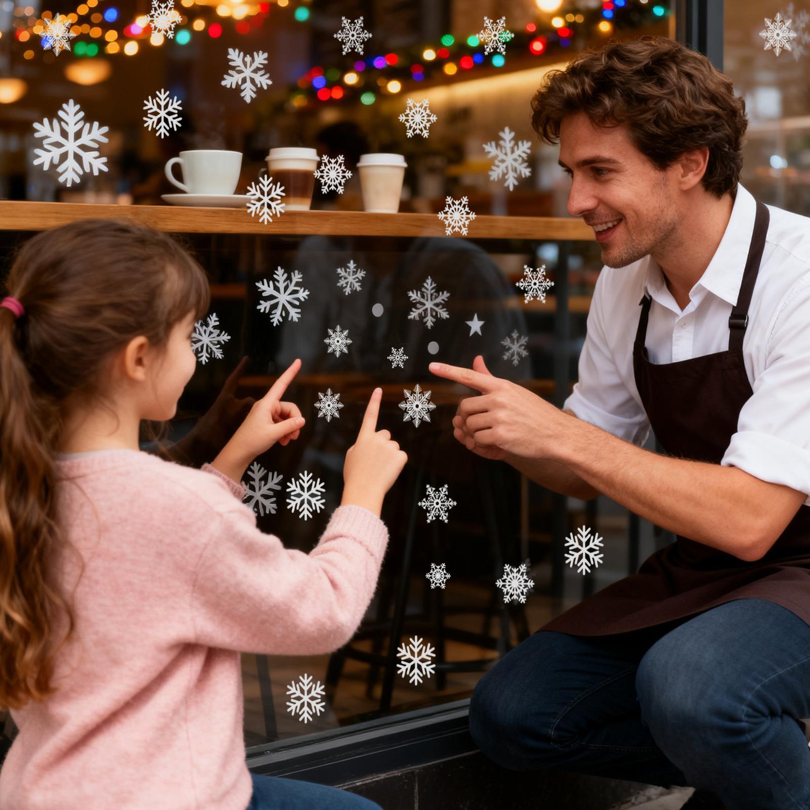 Snowflake Window Clings Christ - Snowflake Window Decal reseña y precio