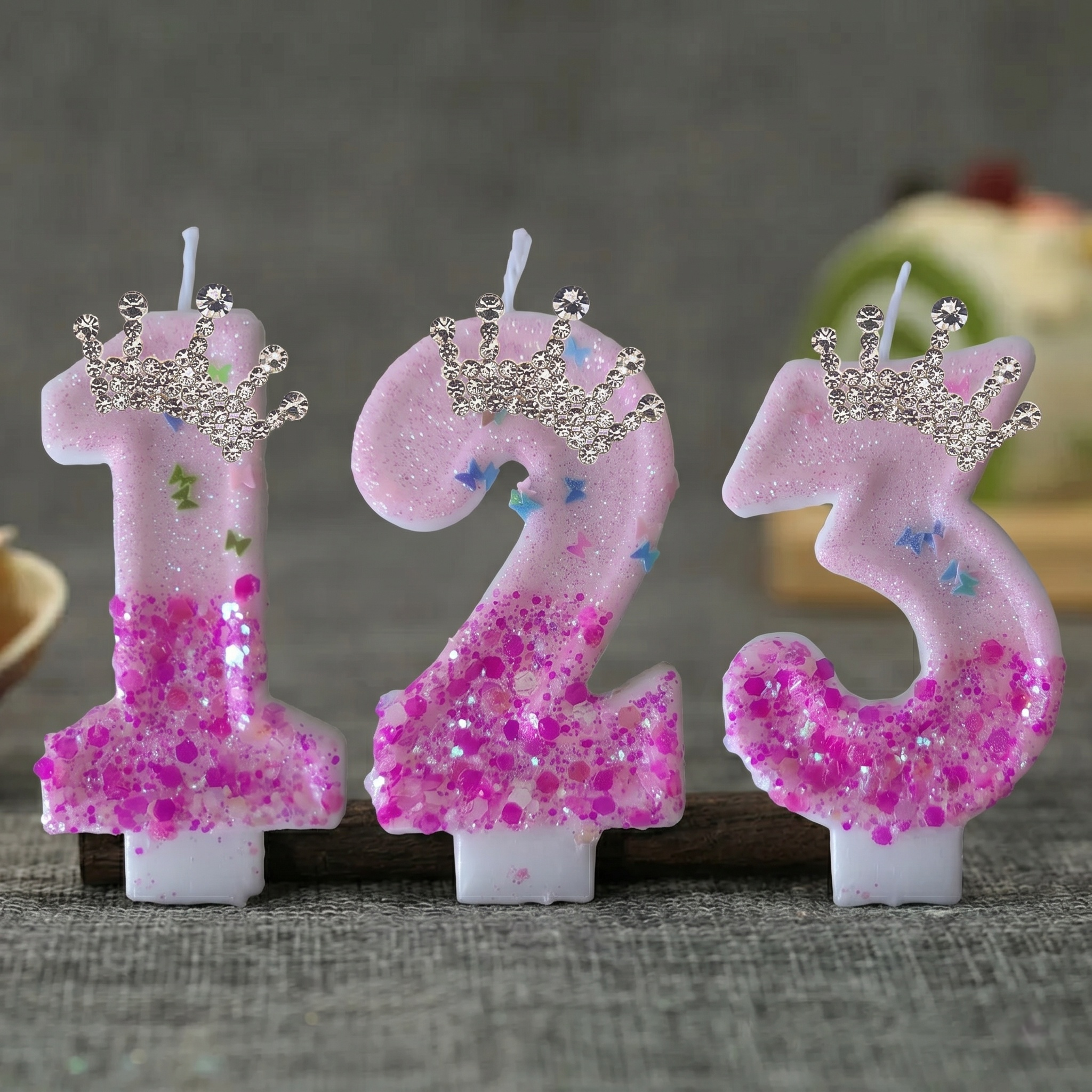 Pink Rose Red Sequins Dual Col - Holiday Candle Set reseña y precio