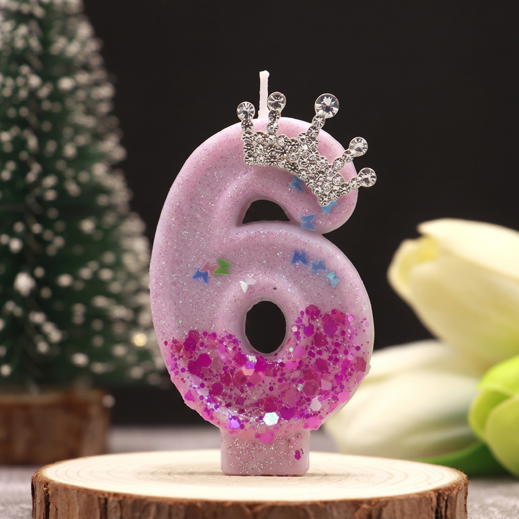 Pink Rose Red Sequins Dual Col - Holiday Candle Set reseña y precio