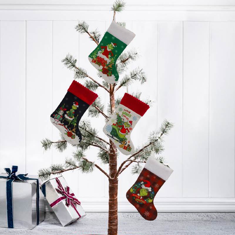 Christmas Stocking Grinch Sock - Christmas Stocking Hanging reseña y precio