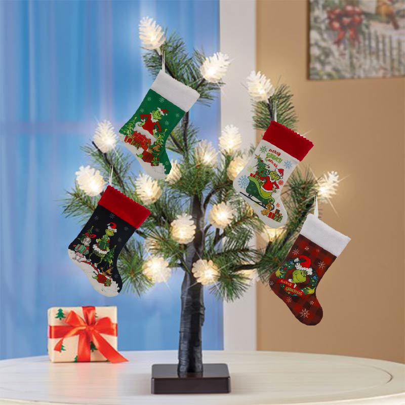 Christmas Stocking Grinch Sock - Christmas Stocking Hanging reseña y precio