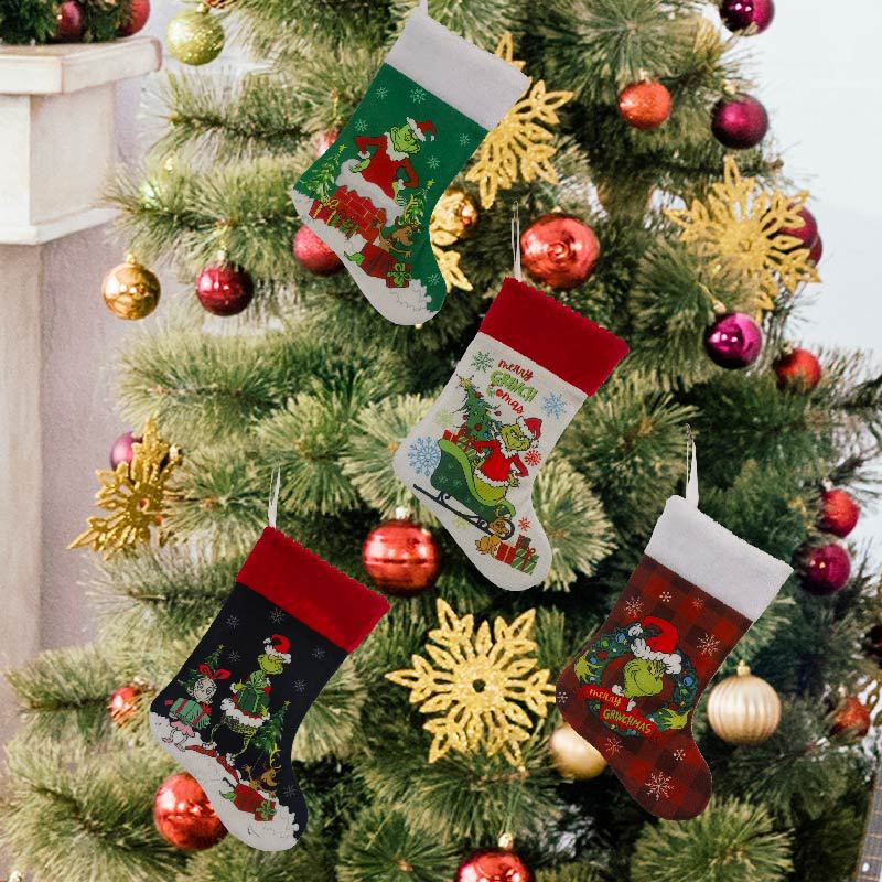 Christmas Stocking Grinch Sock - Christmas Stocking Hanging reseña y precio