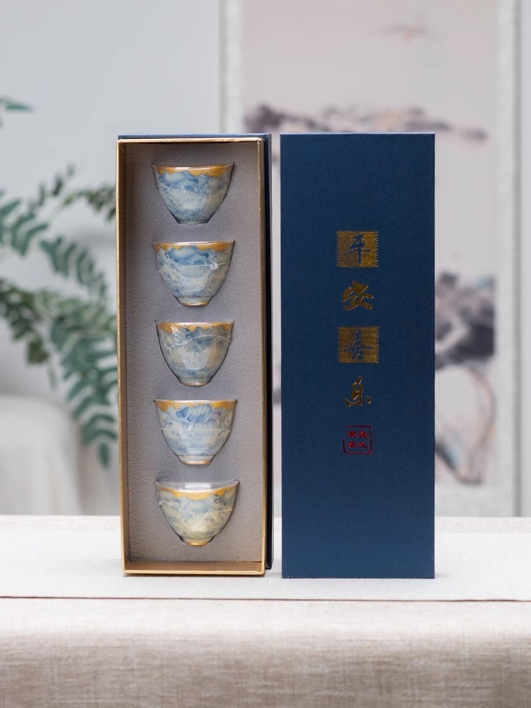 Porcelain wrapped silver cup,  - Gift Box Wrap Set reseña y precio