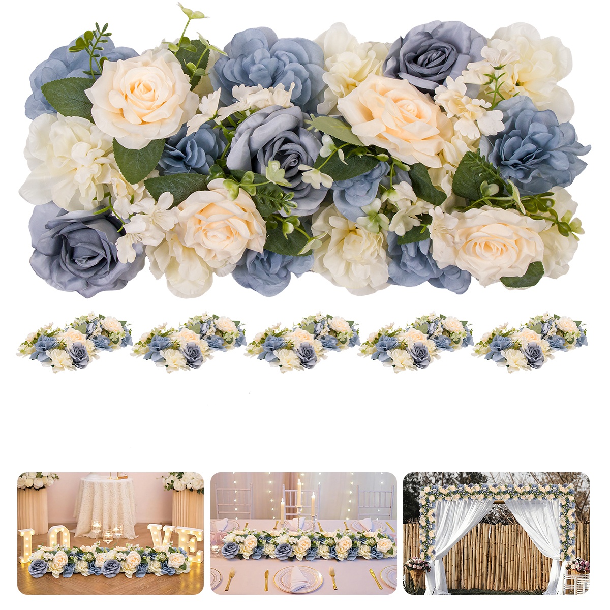 6 Pcs Artificial Flower Garlan - Christmas Table Runner reseña y precio