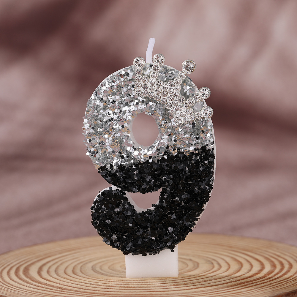 Black Silver Gradient Crown Ha - Holiday Candle Set reseña y precio