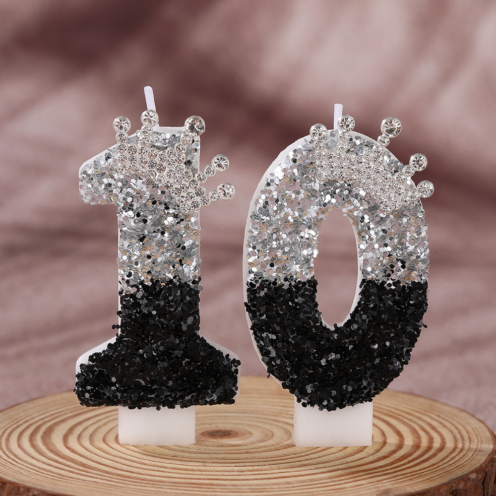 Black Silver Gradient Crown Ha - Holiday Candle Set reseña y precio