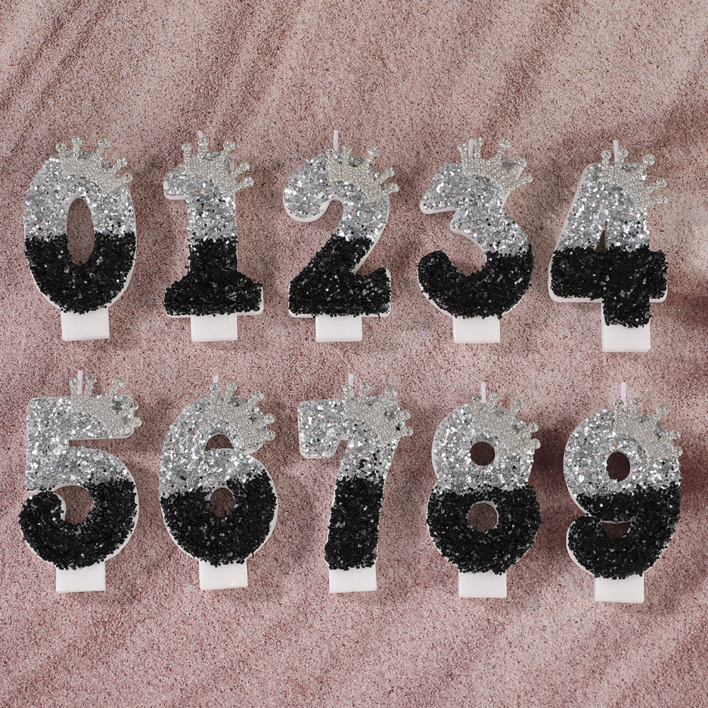 Black Silver Gradient Crown Ha - Holiday Candle Set reseña y precio
