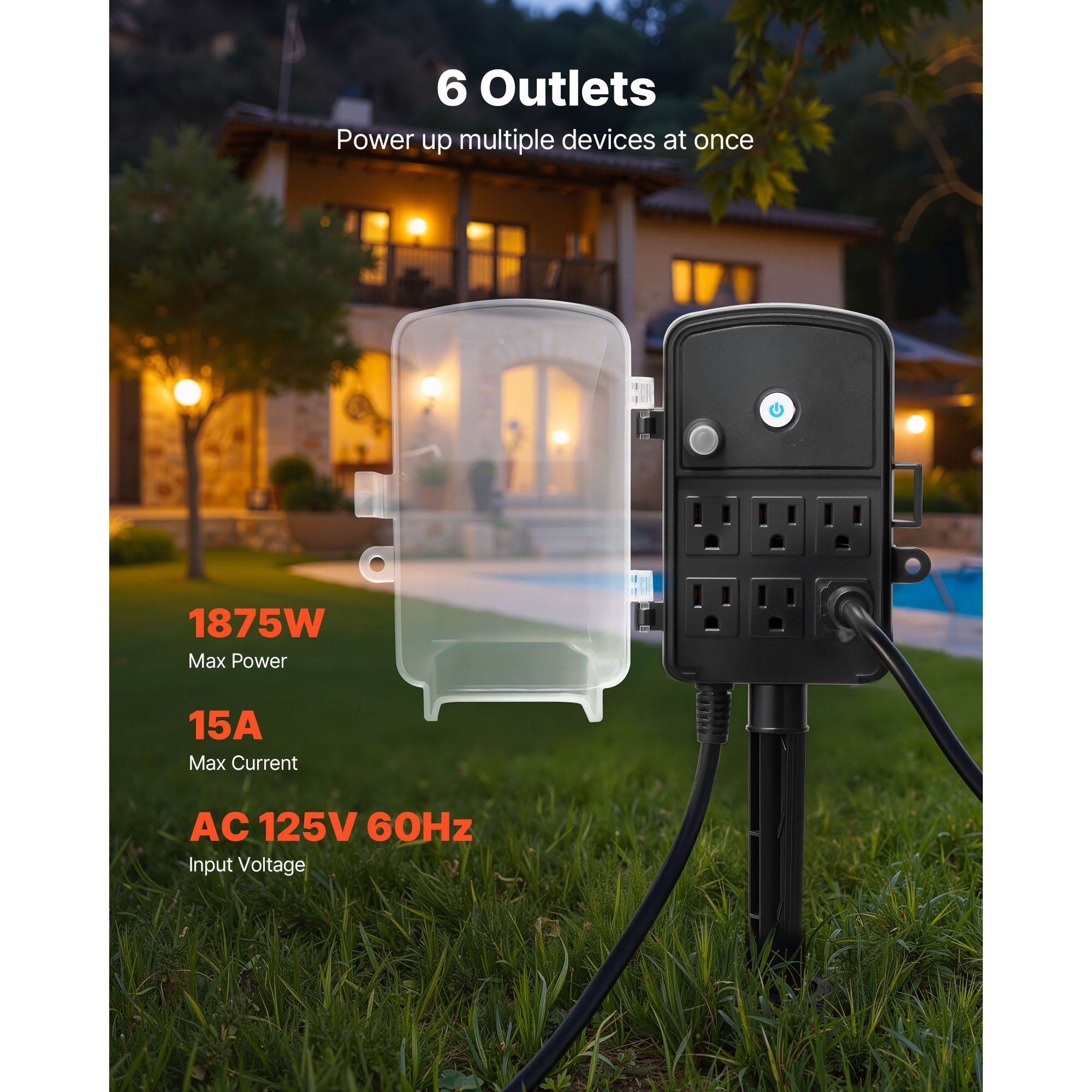 Outdoor Power Stake 25FT Exten - Christmas Lights Outdoor reseña y precio