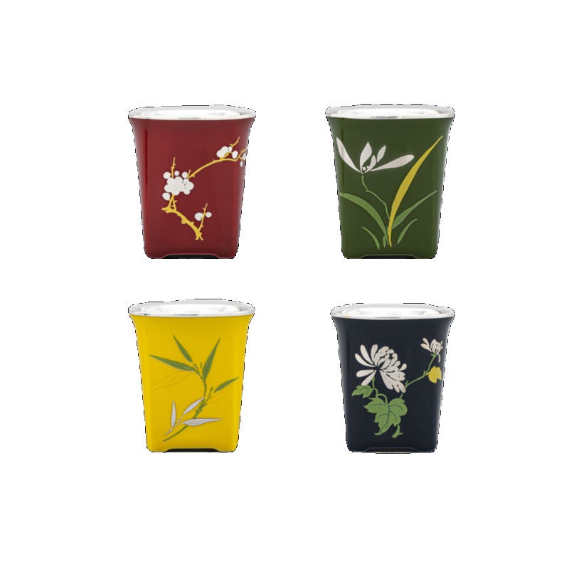 Porcelain wrapped silver cup,  - Gift Box Wrap Set reseña y precio