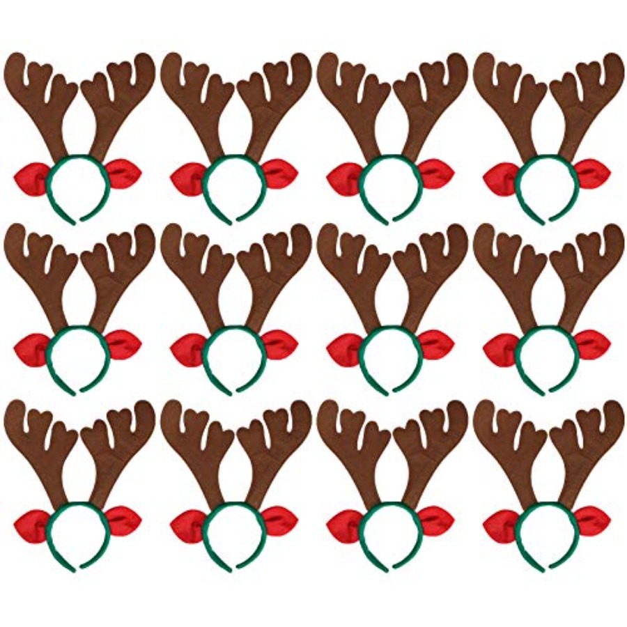 Max Fun 12Pcs Christmas Reinde - Reindeer Antlers Headband reseña y precio