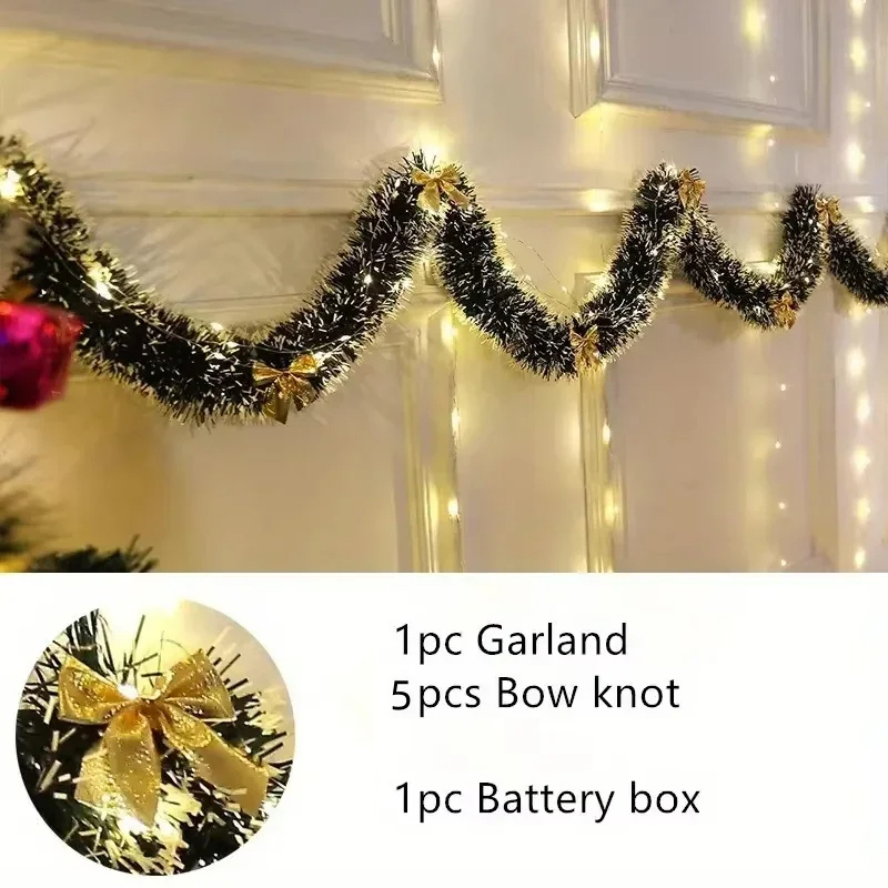 Christmas Tinsel Garland Artif - Tinsel Garland Decoration reseña y precio