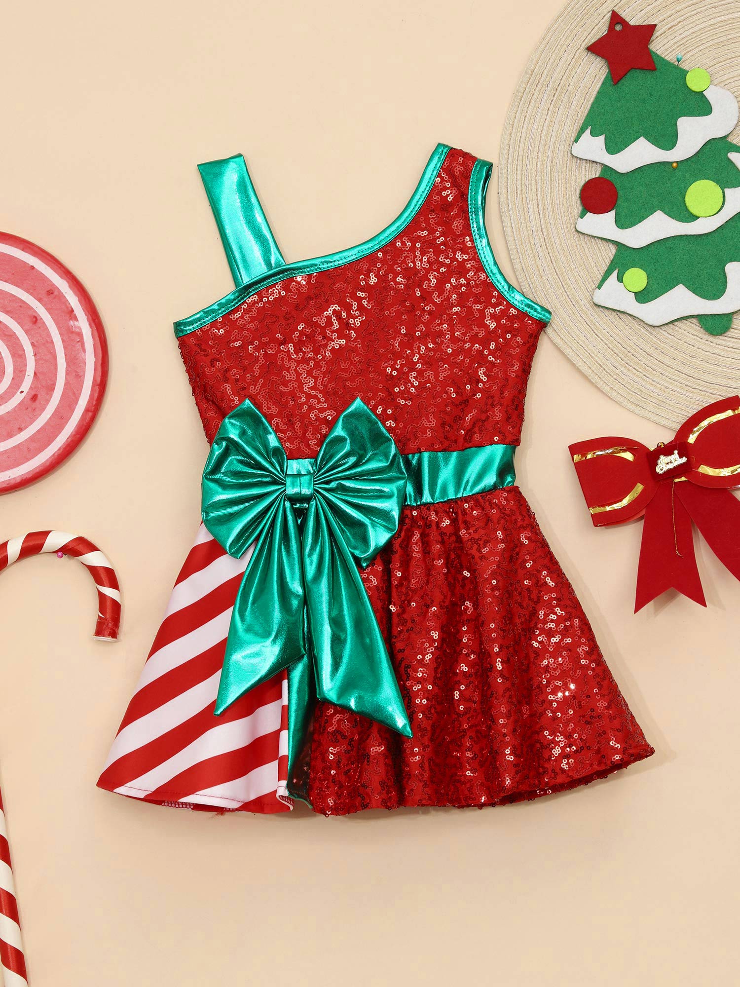 Kids Girls Christmas Party Dre - Elf Costume Christmas reseña y precio